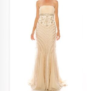 SUE WONG STRAPLESS MERMAID GOWN